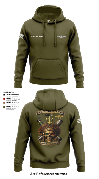 USS Illinois (SSN 786) 55868909 Hoodie - 57