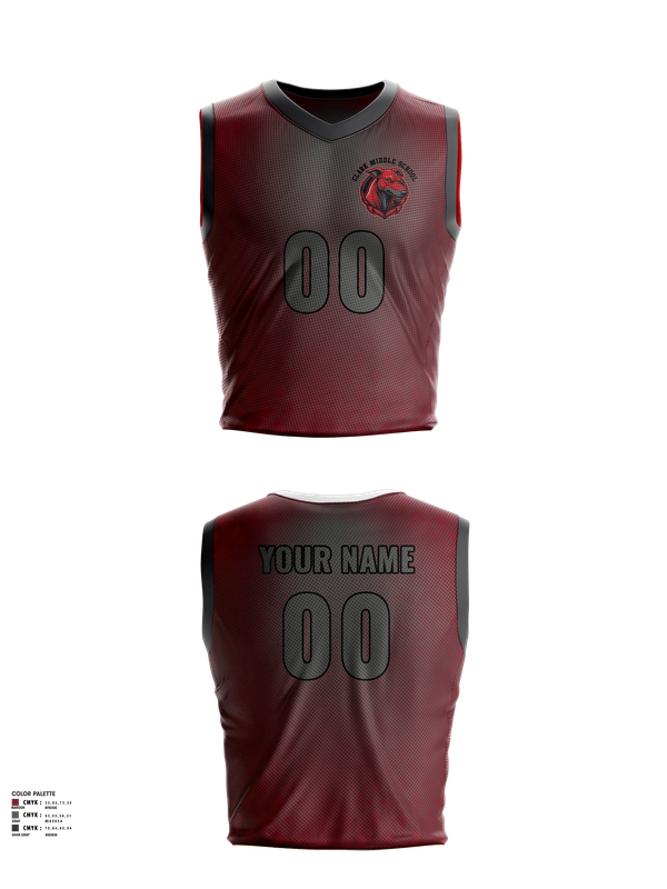 Mens Basketball Jersey, Clark Middle School, Men's Basketball, Teamtime, Team time, sublimation, custom sports apparel, team uniforms, spirit wear, spiritwear, sports uniforms, custom shirts, team store, custom team store, fundraiser sports, apparel fundraiser