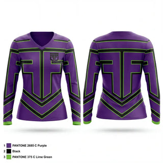 Womens Long Sleeve Vneck Shirt, Focus, Softball, Teamtime, Team time, sublimation, custom sports apparel, team uniforms, spirit wear, spiritwear, sports uniforms, custom shirts, team store, custom team store, fundraiser sports, apparel fundraiser