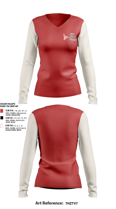 Vault Dance Company 52800576 Women's Long Sleeve V-neck Shirt - 2