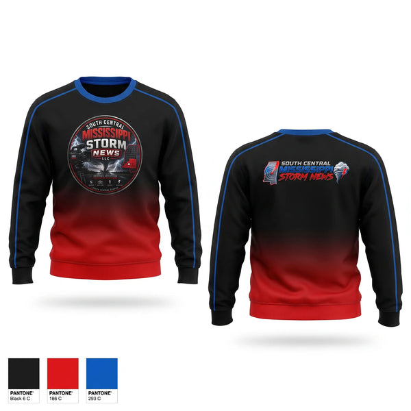 Crew Neck Sweatshirt, South central Mississippi storm chasers, , Teamtime, Team time, sublimation, custom sports apparel, team uniforms, spirit wear, spiritwear, sports uniforms, custom shirts, team store, custom team store, fundraiser sports, apparel fundraiser