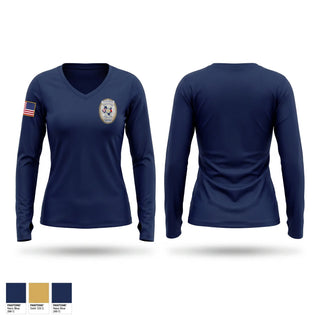 Womens Long Sleeve Vneck Shirt, Patrol, Police, Teamtime, Team time, sublimation, custom sports apparel, team uniforms, spirit wear, spiritwear, sports uniforms, custom shirts, team store, custom team store, fundraiser sports, apparel fundraiser