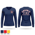Ansonia Fire Department Women's Long Sleeve V-neck Shirt - 1