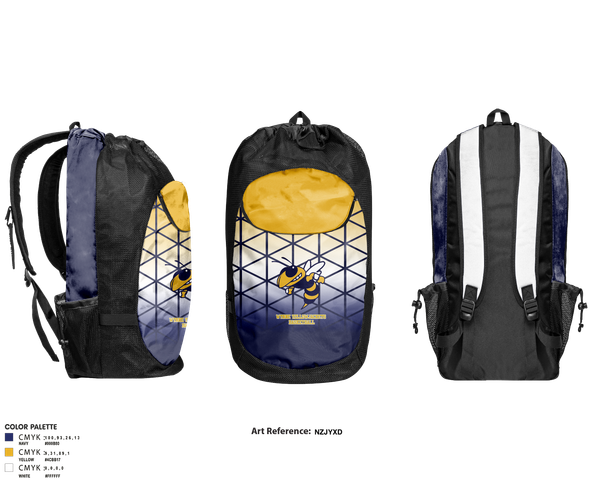 Gear Bag, Wynne Yellowjackets, Men's Basketball, Teamtime, Team time, sublimation, custom sports apparel, team uniforms, spirit wear, spiritwear, sports uniforms, custom shirts, team store, custom team store, fundraiser sports, apparel fundraiser