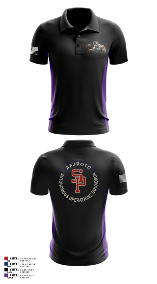 Short Sleeve Performance Polo, AFJROTC MS-081 DRONE TEAM, , Teamtime, Team time, sublimation, custom sports apparel, team uniforms, spirit wear, spiritwear, sports uniforms, custom shirts, team store, custom team store, fundraiser sports, apparel fundraiser