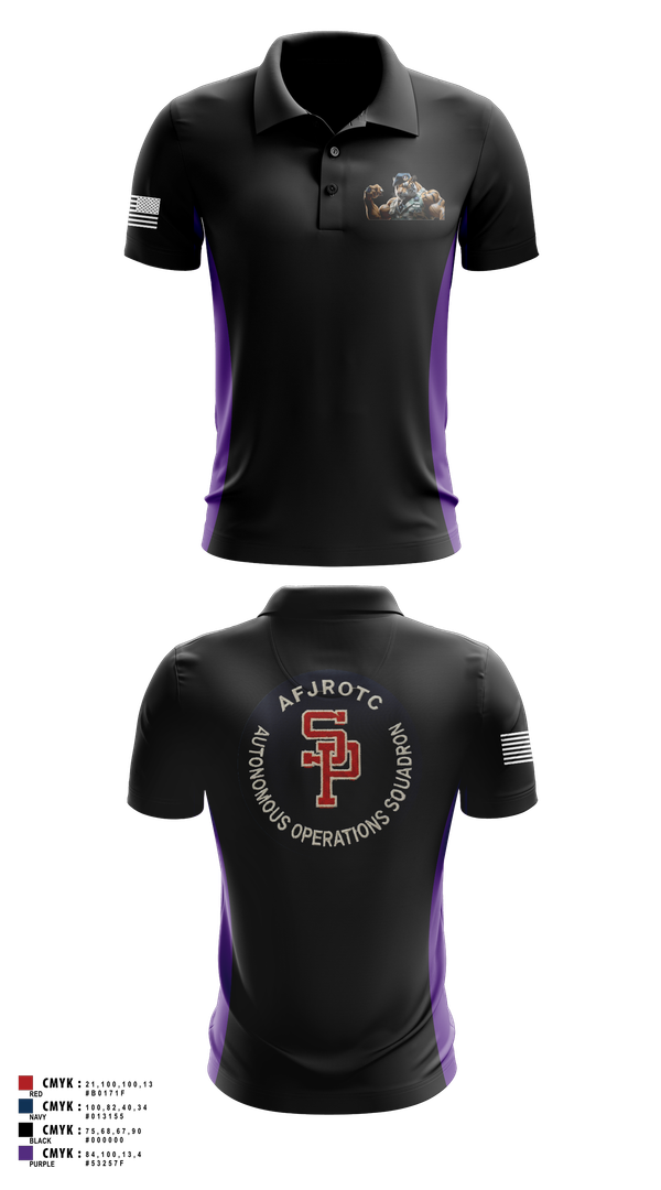 Short Sleeve Performance Polo, AFJROTC MS-081 DRONE TEAM, , Teamtime, Team time, sublimation, custom sports apparel, team uniforms, spirit wear, spiritwear, sports uniforms, custom shirts, team store, custom team store, fundraiser sports, apparel fundraiser
