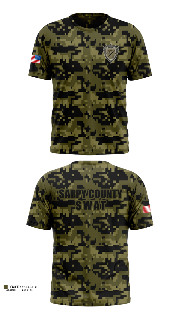 Short Sleeve Performance Shirt, Sarpy County SWAT, Police, Teamtime, Team time, sublimation, custom sports apparel, team uniforms, spirit wear, spiritwear, sports uniforms, custom shirts, team store, custom team store, fundraiser sports, apparel fundraiser