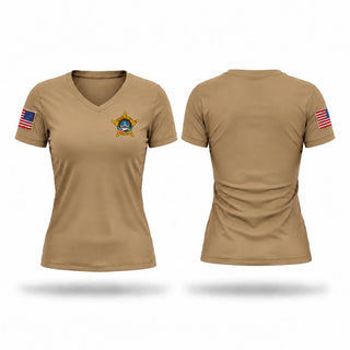 Womens Short Sleeve Vneck Shirt, Ramsey County Sheriff's Office, Police, Teamtime, Team time, sublimation, custom sports apparel, team uniforms, spirit wear, spiritwear, sports uniforms, custom shirts, team store, custom team store, fundraiser sports, apparel fundraiser