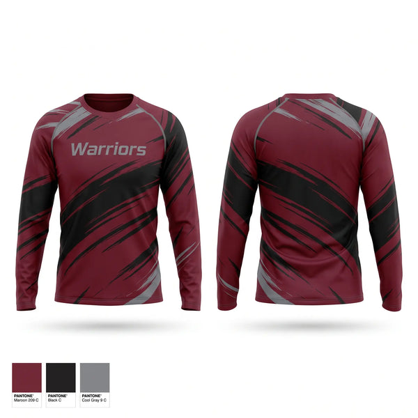Long Sleeve Performance Shirt, Warriors, Softball, Teamtime, Team time, sublimation, custom sports apparel, team uniforms, spirit wear, spiritwear, sports uniforms, custom shirts, team store, custom team store, fundraiser sports, apparel fundraiser