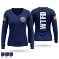 Wayne Twp / Grass Creek Fire Dept 5261402 Women's Long Sleeve V-neck Shirt - 1