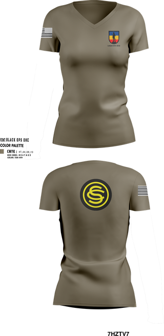 Womens Short Sleeve Vneck Shirt, 1/243 RTI OCS, , Teamtime, Team time, sublimation, custom sports apparel, team uniforms, spirit wear, spiritwear, sports uniforms, custom shirts, team store, custom team store, fundraiser sports, apparel fundraiser