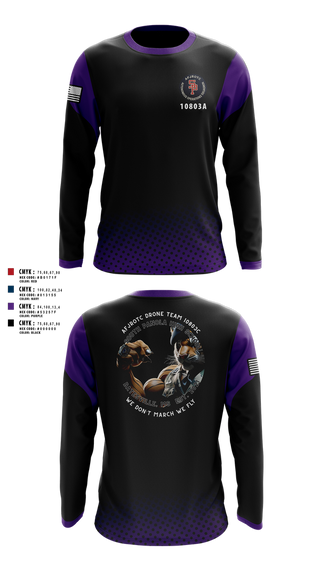 Long Sleeve Performance Shirt, AFJROTC MS-081 DRONE TEAM, , Teamtime, Team time, sublimation, custom sports apparel, team uniforms, spirit wear, spiritwear, sports uniforms, custom shirts, team store, custom team store, fundraiser sports, apparel fundraiser