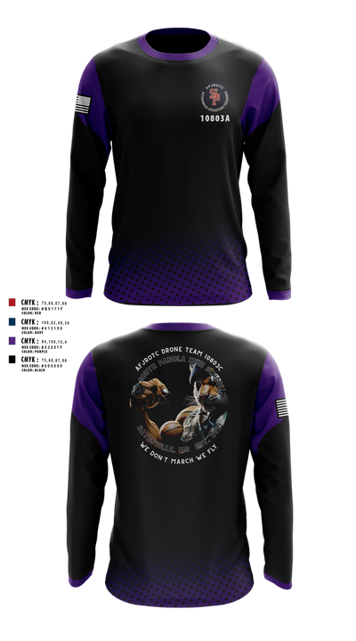 AFJROTC MS-081 DRONE TEAM 88778530 Long Sleeve Performance Shirt 225