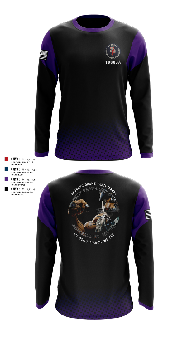 Long Sleeve Performance Shirt, AFJROTC MS-081 DRONE TEAM, , Teamtime, Team time, sublimation, custom sports apparel, team uniforms, spirit wear, spiritwear, sports uniforms, custom shirts, team store, custom team store, fundraiser sports, apparel fundraiser