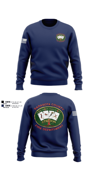 Crew Neck Sweatshirt, Sarasota county fire dept sta 1, Fire Department, Teamtime, Team time, sublimation, custom sports apparel, team uniforms, spirit wear, spiritwear, sports uniforms, custom shirts, team store, custom team store, fundraiser sports, apparel fundraiser