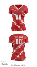 Saranac Lake Red Storm Volleyball 33177463 Women's Short Sleeve V-neck Shirt - 1
