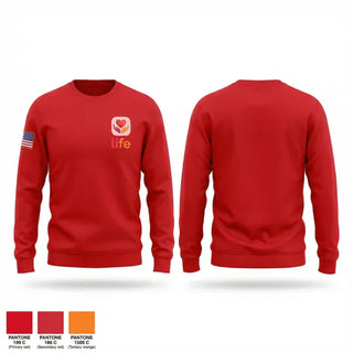 Crew Neck Sweatshirt, Life Ride, EMS/EMT, Teamtime, Team time, sublimation, custom sports apparel, team uniforms, spirit wear, spiritwear, sports uniforms, custom shirts, team store, custom team store, fundraiser sports, apparel fundraiser