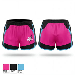 Womens Shorts, Dub-V Energy, Men's Basketball, Teamtime, Team time, sublimation, custom sports apparel, team uniforms, spirit wear, spiritwear, sports uniforms, custom shirts, team store, custom team store, fundraiser sports, apparel fundraiser