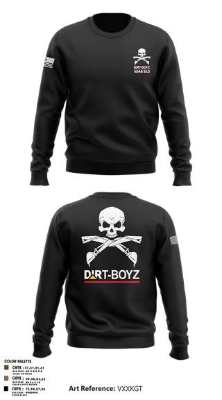 Crew Neck Sweatshirt, DirtBoyz, Air Force, Teamtime, Team time, sublimation, custom sports apparel, team uniforms, spirit wear, spiritwear, sports uniforms, custom shirts, team store, custom team store, fundraiser sports, apparel fundraiser