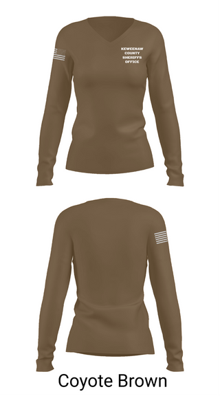 Womens Long Sleeve Vneck Shirt, KEWEENAW COUNTY SHERIFFS OFFICE, Police, Teamtime, Team time, sublimation, custom sports apparel, team uniforms, spirit wear, spiritwear, sports uniforms, custom shirts, team store, custom team store, fundraiser sports, apparel fundraiser