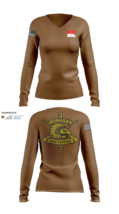 Ironhawk troop 4858933 Women's Long Sleeve V-neck Shirt - 41