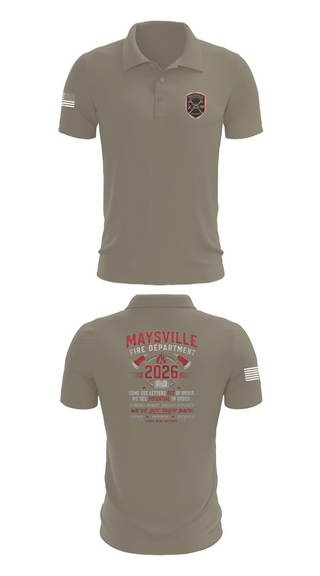 Short Sleeve Performance Polo, Maysville Fire Department, Fire Department, Teamtime, Team time, sublimation, custom sports apparel, team uniforms, spirit wear, spiritwear, sports uniforms, custom shirts, team store, custom team store, fundraiser sports, apparel fundraiser