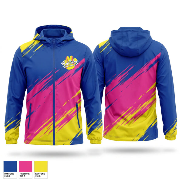 Windbreaker, Bulldogs, Softball, Teamtime, Team time, sublimation, custom sports apparel, team uniforms, spirit wear, spiritwear, sports uniforms, custom shirts, team store, custom team store, fundraiser sports, apparel fundraiser