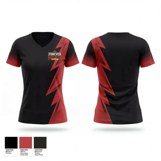 Womens Short Sleeve Vneck Shirt, Forever Faithful Podcast, , Teamtime, Team time, sublimation, custom sports apparel, team uniforms, spirit wear, spiritwear, sports uniforms, custom shirts, team store, custom team store, fundraiser sports, apparel fundraiser