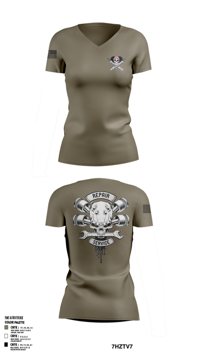 1-320TH FAR FOX CO 75222266 Women's Short Sleeve V-neck Shirt - 2