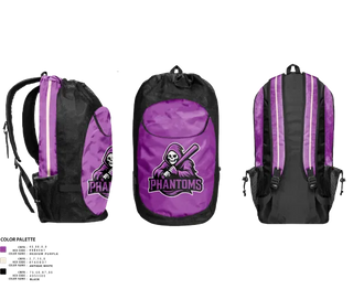 Gear Bag, Clarksville Phantoms, Baseball, Teamtime, Team time, sublimation, custom sports apparel, team uniforms, spirit wear, spiritwear, sports uniforms, custom shirts, team store, custom team store, fundraiser sports, apparel fundraiser