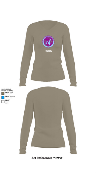Womens Long Sleeve Vneck Shirt, USMOG, Army, Teamtime, Team time, sublimation, custom sports apparel, team uniforms, spirit wear, spiritwear, sports uniforms, custom shirts, team store, custom team store, fundraiser sports, apparel fundraiser