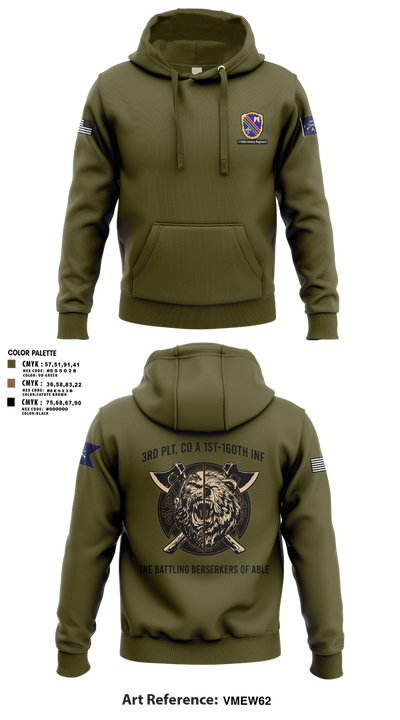 Co A, 1st-160th INF, 79th IBCT 97835057 Hoodie - 11