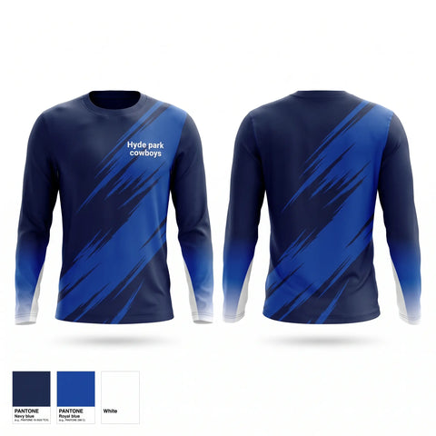 Long Sleeve Performance Shirt, Hyde park cowboys, Cheer, Teamtime, Team time, sublimation, custom sports apparel, team uniforms, spirit wear, spiritwear, sports uniforms, custom shirts, team store, custom team store, fundraiser sports, apparel fundraiser