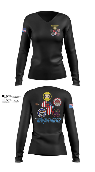 Womens Long Sleeve Vneck Shirt, IO J39, Army, Teamtime, Team time, sublimation, custom sports apparel, team uniforms, spirit wear, spiritwear, sports uniforms, custom shirts, team store, custom team store, fundraiser sports, apparel fundraiser