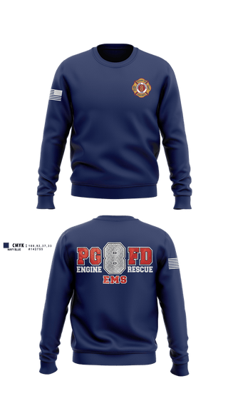 Crew Neck Sweatshirt, Pleasant Gap Fire Company, EMS/EMT, Teamtime, Team time, sublimation, custom sports apparel, team uniforms, spirit wear, spiritwear, sports uniforms, custom shirts, team store, custom team store, fundraiser sports, apparel fundraiser