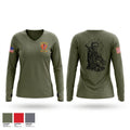 V3/7 Women's Long Sleeve V-neck Shirt - 1