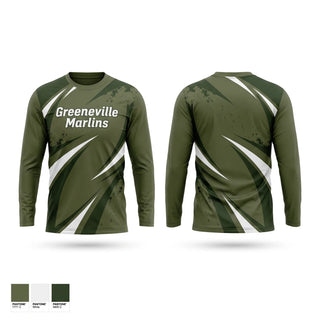 Long Sleeve Performance Shirt, Greeneville Marlins, Baseball, Teamtime, Team time, sublimation, custom sports apparel, team uniforms, spirit wear, spiritwear, sports uniforms, custom shirts, team store, custom team store, fundraiser sports, apparel fundraiser