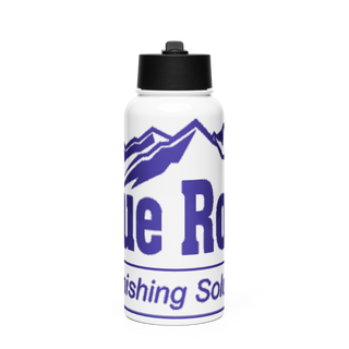 BRRS 76237489 Stainless Steel Water Bottle with a Straw Lid