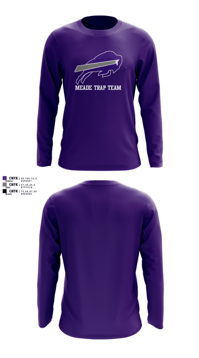 Meade High School Trap Team 7017681 Long Sleeve Performance Shirt 4