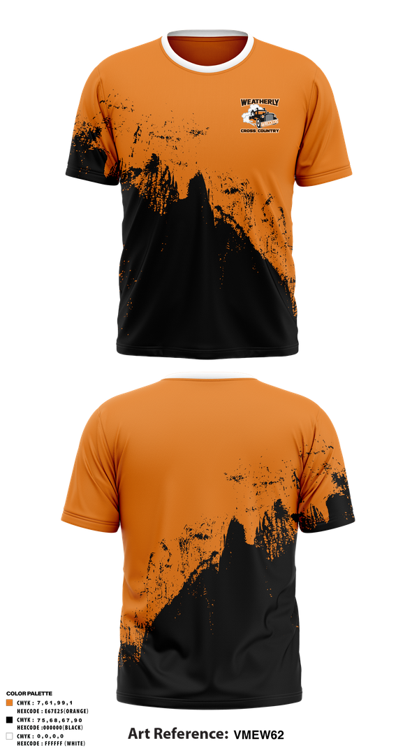 Short Sleeve Performance Shirt, Weatherly Wreckers Cross Country, Cross Country, Teamtime, Team time, sublimation, custom sports apparel, team uniforms, spirit wear, spiritwear, sports uniforms, custom shirts, team store, custom team store, fundraiser sports, apparel fundraiser