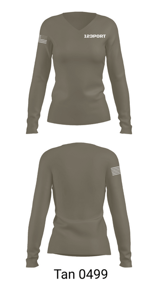 Womens Long Sleeve Vneck Shirt, 123PORT, Air Force, Teamtime, Team time, sublimation, custom sports apparel, team uniforms, spirit wear, spiritwear, sports uniforms, custom shirts, team store, custom team store, fundraiser sports, apparel fundraiser
