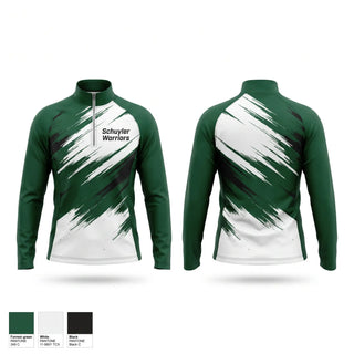 Quarter Zip Jacket, Schuyler Warriors, Track & Field, Teamtime, Team time, sublimation, custom sports apparel, team uniforms, spirit wear, spiritwear, sports uniforms, custom shirts, team store, custom team store, fundraiser sports, apparel fundraiser