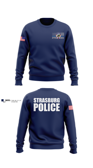 Crew Neck Sweatshirt, Strasburg Police, Police, Teamtime, Team time, sublimation, custom sports apparel, team uniforms, spirit wear, spiritwear, sports uniforms, custom shirts, team store, custom team store, fundraiser sports, apparel fundraiser