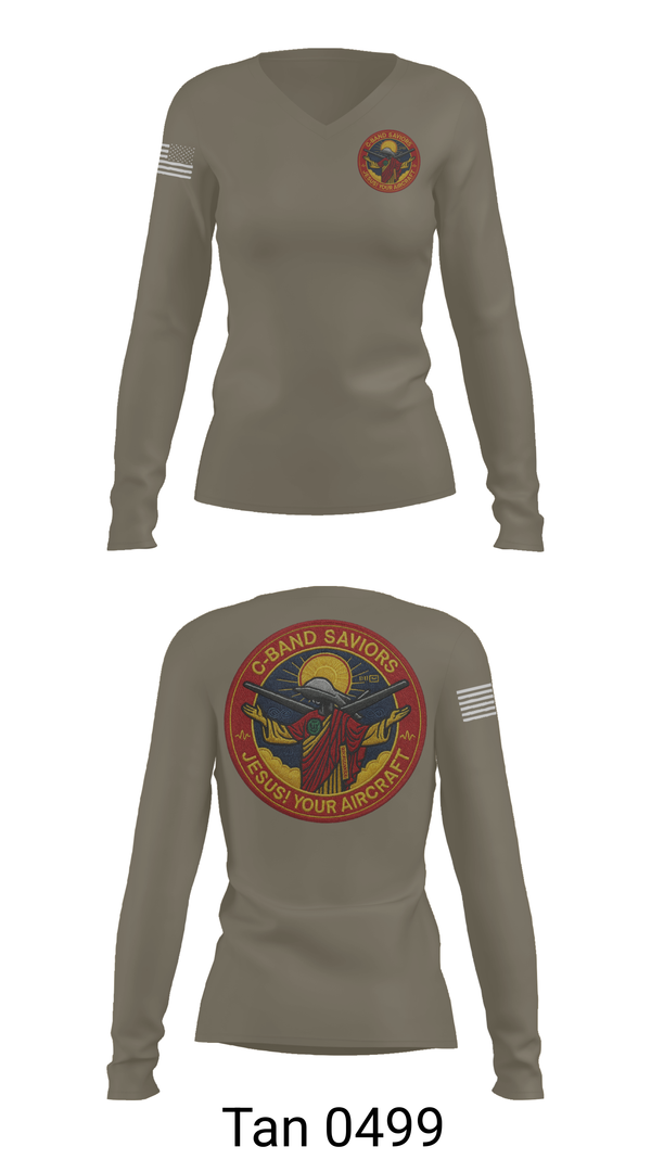 Womens Long Sleeve Vneck Shirt, 174th, , Teamtime, Team time, sublimation, custom sports apparel, team uniforms, spirit wear, spiritwear, sports uniforms, custom shirts, team store, custom team store, fundraiser sports, apparel fundraiser