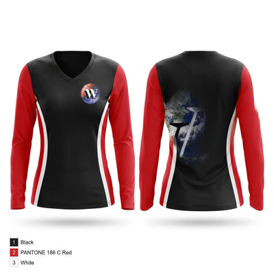 WW Icons Women's Long Sleeve V-neck Shirt - 1