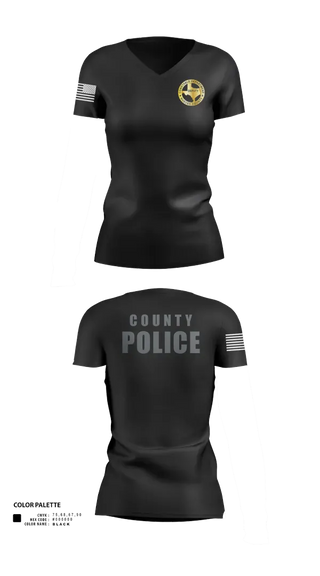 Womens Short Sleeve Vneck Shirt, Nueces County Constable PCT4, , Teamtime, Team time, sublimation, custom sports apparel, team uniforms, spirit wear, spiritwear, sports uniforms, custom shirts, team store, custom team store, fundraiser sports, apparel fundraiser