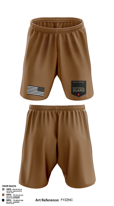 WV ARNG Med Det 75536426 Athletic Shorts With Pockets - 2