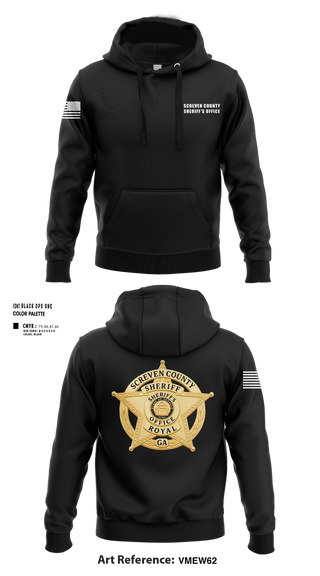 Hoodie, Screven County Sheriff’s Office, Police, Teamtime, Team time, sublimation, custom sports apparel, team uniforms, spirit wear, spiritwear, sports uniforms, custom shirts, team store, custom team store, fundraiser sports, apparel fundraiser