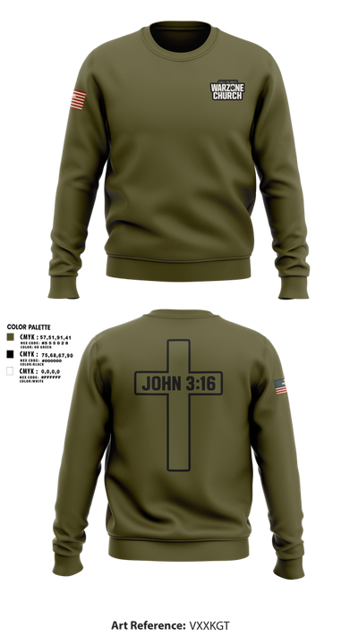 Warzone Church 33151394 Crew Neck Sweatshirt - 1