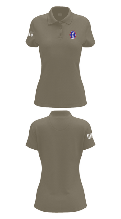 100 Battalion 442 Infantry 61089224 Women's Short Sleeve Performance Polo  - 75
